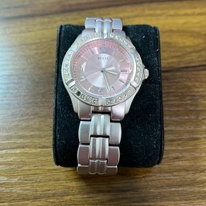 Ladies, pink guess watch